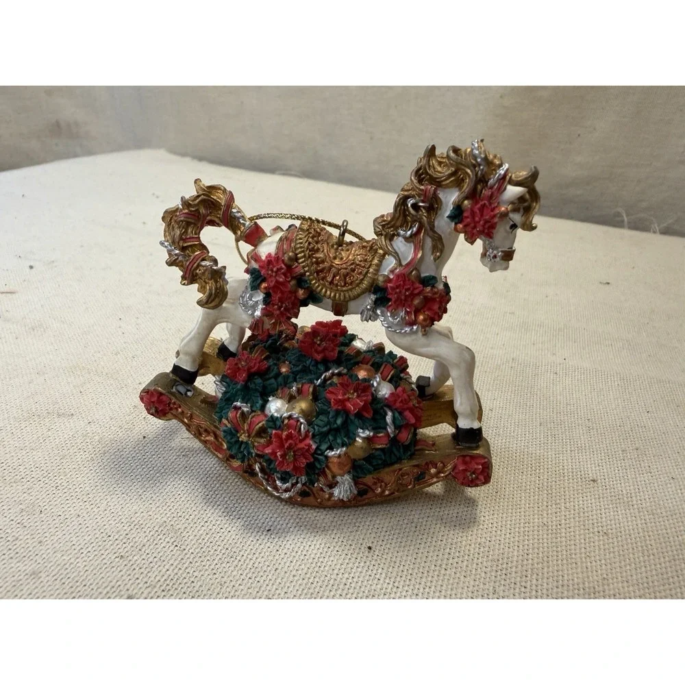 San Francisco Music Box Co Christmas Rocking Horse Ornament Figure 5